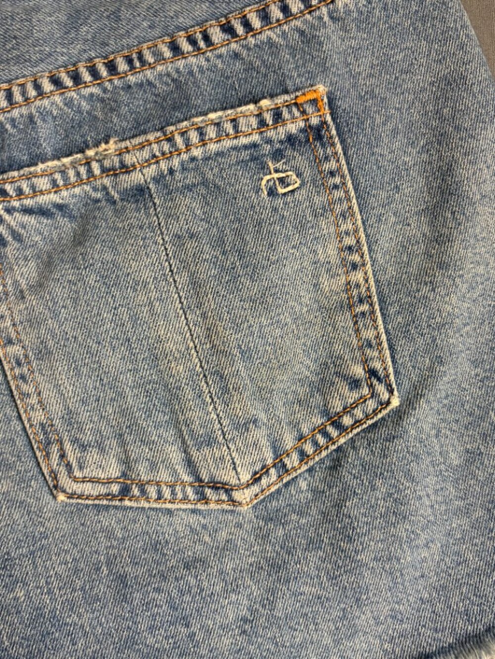 Rag and Bone Jean Shorts Size 27 Winnie Cut Off Distressed Festival Denim Cotton - Picture 3 of 8